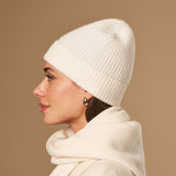 Mischa (creme) – Premium-Mütze aus weicher Merinowolle (Unisex) - Schwartz & von Halen DE - 1