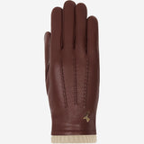 Emily (braun) - Handschuhe aus Hirschleder (American deerskin) mit Wollfutter - Schwartz & von Halen DE - Premium Lederhandschuhe - 1