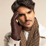 Jaxon (braun) - Ziegenlederhandschuhe mit luxuriösem Kunstpelzfutter und Touchscreen-Funktion - Schwartz & von Halen DE - Premium Lederhandschuhe - 10