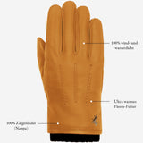William (gelb) - Handschuhe aus Ziegenleder mit Fleecefutter und Druckknopf  - Schwartz & von Halen DE - Premium Lederhandschuhe - 10