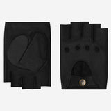 Liam (schwarz) – klassische fingerlose Herren-Autohandschuhe aus Lammleder