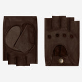 Liam (braun) – klassische fingerlose Herren-Autohandschuhe aus Lammleder