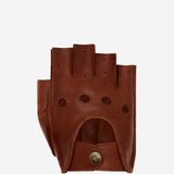 Liam (cognac) – klassische fingerlose Herren-Autohandschuhe aus Lammleder