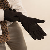 Rex (braun) - Wildlederhandschuhe aus Ziegenleder mit luxuriösem Woll-/Kaschmirfutter  - Schwartz & von Halen DE - Premium Lederhandschuhe - 12