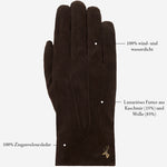 Rex (braun) - Wildlederhandschuhe aus Ziegenleder mit luxuriösem Woll-/Kaschmirfutter  - Schwartz & von Halen DE - Premium Lederhandschuhe - 13