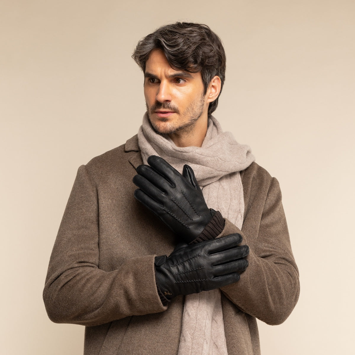 Rogan - robuste Hirschlederhandschuhe mit warmem PrimaLoft®-Futter - Schwartz & von Halen DE - Premium Lederhandschuhe - 6