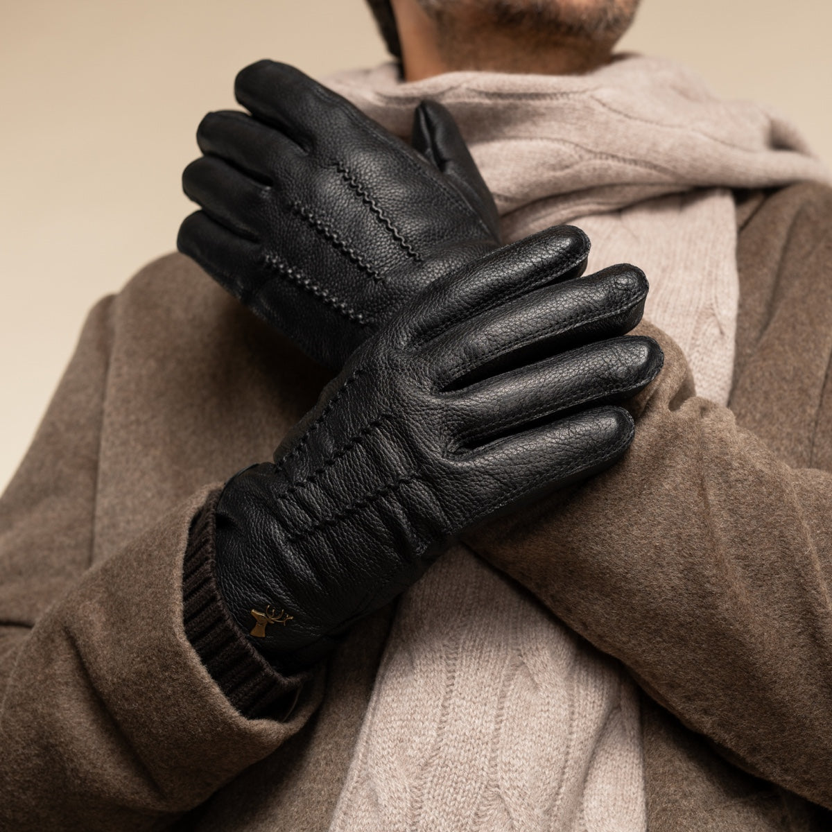 Rogan - robuste Hirschlederhandschuhe mit warmem PrimaLoft®-Futter - Schwartz & von Halen DE - Premium Lederhandschuhe - 7