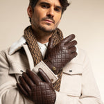 Smith (braun) - Schafslederhandschuhe mit Druckknopfverschluss und Touchscreen-Funktion - Schwartz & von Halen DE - 5