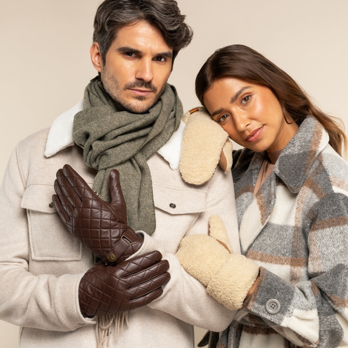 Smith (braun) - Schafslederhandschuhe mit Druckknopfverschluss und Touchscreen-Funktion - Schwartz & von Halen DE - 9