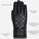 Smith (schwarz) - Schafslederhandschuhe mit Druckknopfverschluss und Touchscreen-Funktion - Schwartz & von Halen DE - Premium Lederhandschuhe - 10