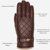 Smith (braun) - Schafslederhandschuhe mit Druckknopfverschluss und Touchscreen-Funktion - Schwartz & von Halen DE - 16
