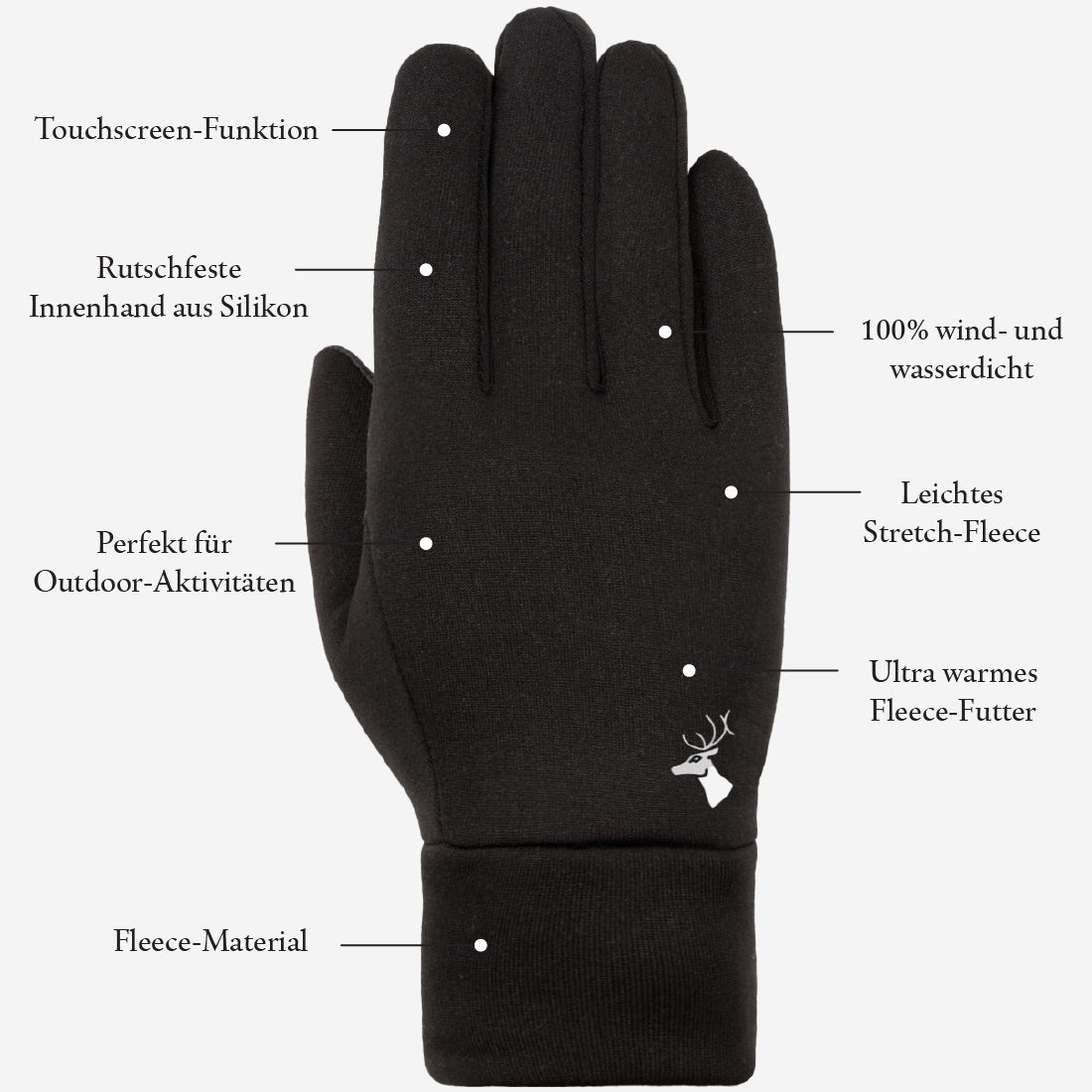 Spyder – Activity-Handschuhe mit Touchscreen-Funktion und Silikon-Anti-Rutsch  Schwartz & von Halen DE - Premium Lederhandschuhe - 10