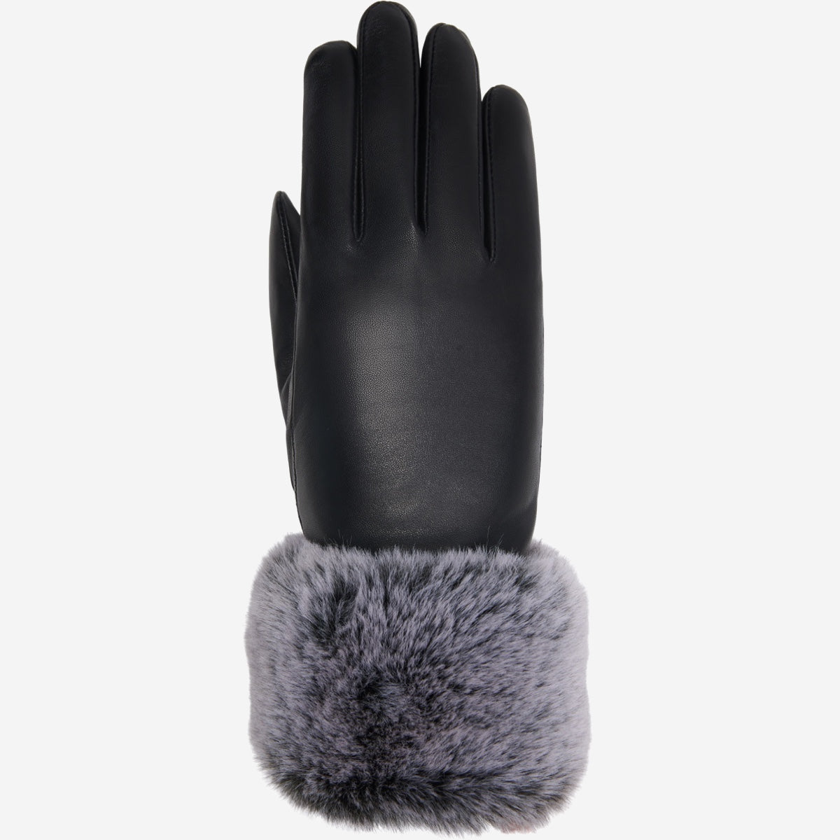 Vera - Luxoriöse Lederhandschuhe mit Kunstpelz am Handgelenk & Touchscreen-Funktion - Schwartz & von Halen DE - Premium Lederhandschuhe - 1