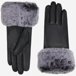 Vera - Luxoriöse Lederhandschuhe mit Kunstpelz am Handgelenk & Touchscreen-Funktion - Schwartz & von Halen DE - Premium Lederhandschuhe - 2