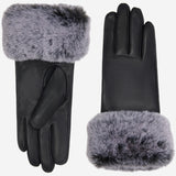 Vera - Luxoriöse Lederhandschuhe mit Kunstpelz am Handgelenk & Touchscreen-Funktion - Schwartz & von Halen DE - Premium Lederhandschuhe - 2
