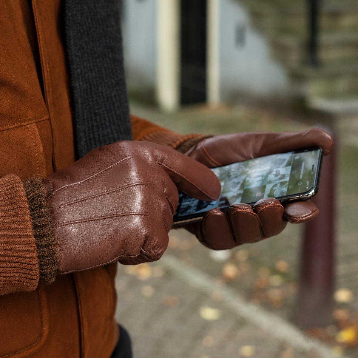 leder handschuhe herren braun Lederhandschuhe Braun Herren - Touchscreen