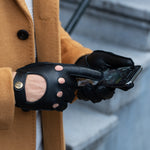 Gosling (schwarz) - klassischer Lammleder-Autohandschuhe mit Touchscreen-Funktion - Schwartz & von Halen DE - Premium Lederhandschuhe - 3