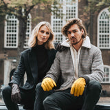 William (gelb) - Handschuhe aus Ziegenleder mit Fleecefutter und Druckknopf  - Schwartz & von Halen DE - Premium Lederhandschuhe - 6
