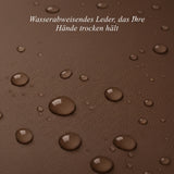 Smith (braun) - Schafslederhandschuhe mit Druckknopfverschluss und Touchscreen-Funktion