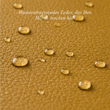 William (gelb) - Handschuhe aus Ziegenleder mit Fleecefutter und Druckknopf