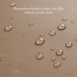 Emma (taupe) - extra lange Handschuhe aus Schafsleder mit luxuriösem Kaschmirfutter und Touchscreen-Funktion