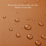 Harvey (cognac) - Ziegenlederhandschuhe mit luxuriösem Wollfutter und Touchscreen-Funktion