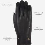 Al Capone - Schafslederhandschuhe mit luxuriösem Kunstpelzfutter & Touchscreen-Funktion - Schwartz & von Halen DE - Premium Lederhandschuhe - 10