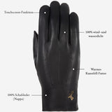 Al Capone - Schafslederhandschuhe mit luxuriösem Kunstpelzfutter & Touchscreen-Funktion - Schwartz & von Halen DE - Premium Lederhandschuhe - 10