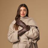 Alessandra (braun) - Handschuhe aus Ziegenleder mit Lammwollfutter und Touchscreen-Funktion - Schwartz & von Halen DE - Premium Lederhandschuhe - 6