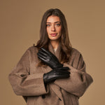 Alessandra (schwarz) - Handschuhe aus Ziegenleder mit Lammwollfutter & Touchscreen-Funktion - Schwartz & von Halen DE - Premium Lederhandschuhe - 6
