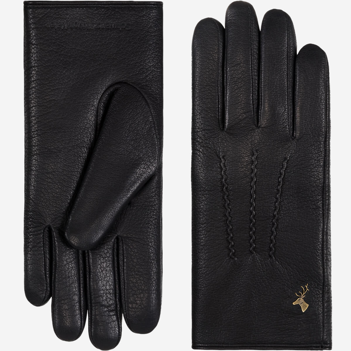 Alessandra (schwarz) - Handschuhe aus Ziegenleder mit Lammwollfutter & Touchscreen-Funktion - Schwartz & von Halen DE - Premium Lederhandschuhe - 2