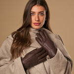 Alessandra (braun) - Handschuhe aus Ziegenleder mit Lammwollfutter und Touchscreen-Funktion - Schwartz & von Halen DE - Premium Lederhandschuhe - 12