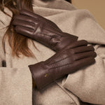 Alessandra (braun) - Handschuhe aus Ziegenleder mit Lammwollfutter und Touchscreen-Funktion - Schwartz & von Halen DE - Premium Lederhandschuhe - 9