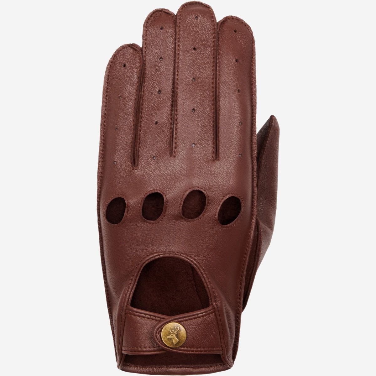 Alexis (brown) – Classic women's lambskin driving gloves with touchscreen feature- Schwartz & von Halen - US - 1