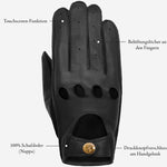 Alexis (schwarz) - klassischer Lammleder-Autohandschuhe mit Touchscreen-Funktion - Schwartz & von Halen DE - Premium Lederhandschuhe - 8