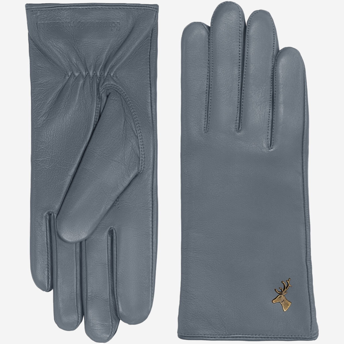 Ivy (grau) - Schaffellhandschuhe mit Woll-/Kaschmirfutter & Touchscreen-Funktion - Schwartz & von Halen DE - Premium Lederhandschuhe - 2