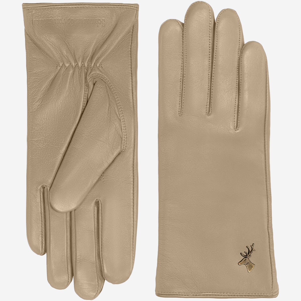 Ivy (beige) - Schaffellhandschuhe mit Woll-/Kaschmirfutter & Touchscreen-Funktion  - Schwartz & von Halen DE - Premium Lederhandschuhe - 2