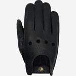 Austin (schwarz) – luxuriöse Fahrhandschuhe aus amerikanischem Hirschleder - Schwartz & von Halen DE - Premium Lederhandschuhe - 1