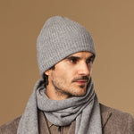 Mischa (grau) – Premium-Mütze aus weicher Merinowolle (Unisex) - Schwartz & von Halen DE - 1