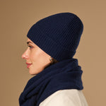 Mischa (marineblau) – Premium-Mütze aus weicher Merinowolle (Unisex)  - Schwartz & von Halen DE - 3