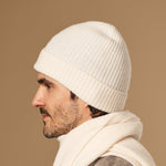 Mischa (creme) – Premium-Mütze aus weicher Merinowolle (Unisex) - Schwartz & von Halen DE - 4