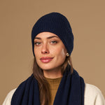 Mischa (marineblau) – Premium-Mütze aus weicher Merinowolle (Unisex)  - Schwartz & von Halen DE - 1