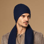 Mischa (marineblau) – Premium-Mütze aus weicher Merinowolle (Unisex)  - Schwartz & von Halen DE - 5