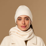 Mischa (creme) – Premium-Mütze aus weicher Merinowolle (Unisex) - Schwartz & von Halen DE - 7