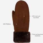 Beauvoire - Wildlederfäustlinge mit luxuriösem Schaffellfutter - Schwartz & von Halen DE - Premium Lederhandschuhe - 11