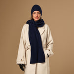 Charlie (marineblau) – Premium-Schal aus weicher Merinowolle (Unisex) - Schwartz & von Halen DE - 2