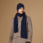 Charlie (marineblau) – Premium-Schal aus weicher Merinowolle (Unisex) - Schwartz & von Halen DE - 1
