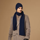 Charlie (marineblau) – Premium-Schal aus weicher Merinowolle (Unisex) - Schwartz & von Halen DE - 1