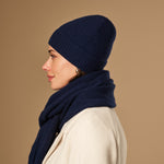 Charlie (marineblau) – Premium-Schal aus weicher Merinowolle (Unisex) - Schwartz & von Halen DE - 5