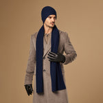 Charlie (marineblau) – Premium-Schal aus weicher Merinowolle (Unisex) - Schwartz & von Halen DE - 6